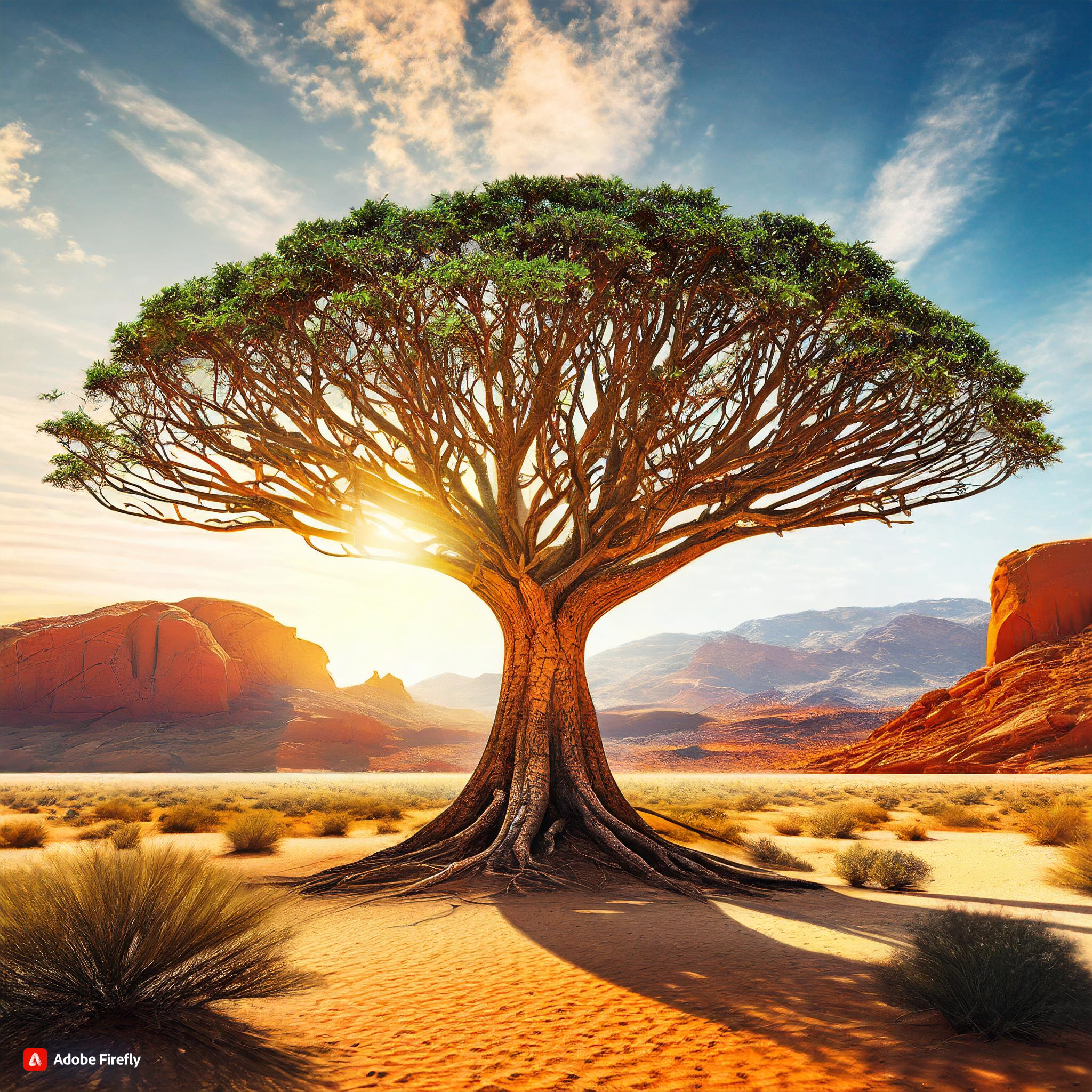 arbre-au-mileu-du-desert-generer-par-l-ia-generative